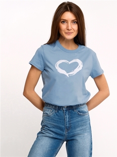 Футболка женская Апрель 1ЖДФК2657001 голубая 92/164