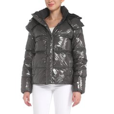 Пуховик женский Maison David MLY007 серый XS