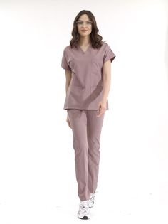 Костюм медицинский женский Cizgimedikal Uniforma YL100 розовый XL