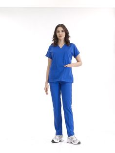 Костюм медицинский женский Cizgimedikal Uniforma YL100 голубой S