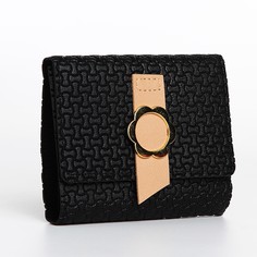 Кошелек женский Цветок черный No Brand