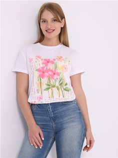 Футболка женская Апрель 269жен001РП белая 96/164