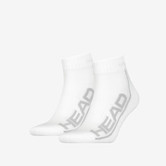 Комплект носков унисекс Head Stripe Quarter x2 белых 35-38, 2 пары