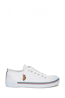 Кеды мужские U.S. POLO Assn. S081SZ0330Y20LINEN_VR013 белые 45 RU