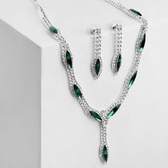 Колье+серьги из бижутерного сплава Queen Fair 4994098, стразы