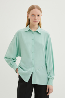 Рубашка женская Finn Flare FBE11037 зеленая M