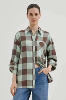 Рубашка женская Finn Flare FBE110160 разноцветная XL