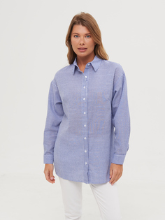 Рубашка женская Paspartu 67268 синяя 48 RU