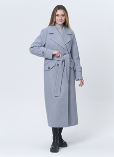Пальто женское Sezalto 64255 голубое 44 RU