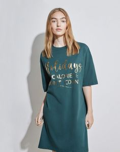 Ночная сорочка женская Gloria Jeans GSL001545 зеленая M (44)