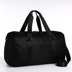 Дорожная сумка унисекс 9882966 черная, 46x22x26 см No Brand