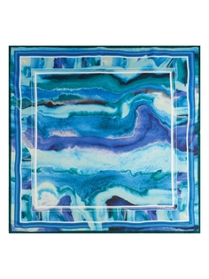 Платок женский Eleganzza E04-8315 голубой, 90х90 см