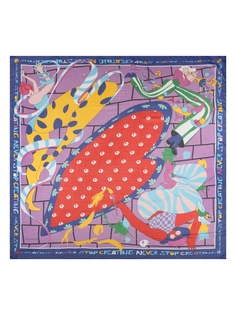 Платок женский Eleganzza E12-8320 фиолетовый, 120х120 см