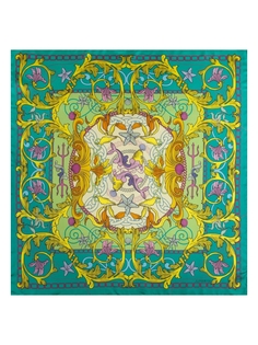 Платок женский Eleganzza E04-8311 зеленый, 90х90 см