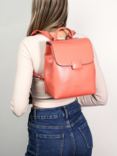 Рюкзак женский Karya 6022K светло-оранжевый/зернистый, 27х21х10 см