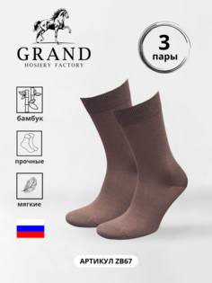 Комплект носков мужских Гранд ZB67 коричневых 29, 3 пары