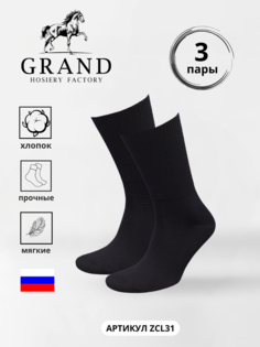 Комплект носков мужских Гранд ZCL31-3 черных 29-31, 3 пары
