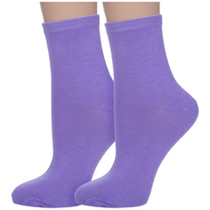 Комплект носков женских Hobby Line 2-339 фиолетовых 36-40