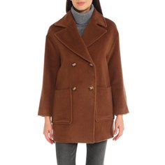 Пальто женское Maison David 22912 коричневое XL