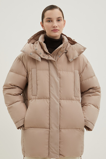 Пуховик женский Finn-Flare FWD11076 коричневый XS