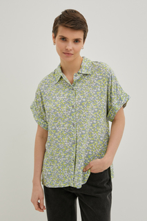 Рубашка женская Finn Flare BAS-10041 зеленая M