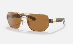 Солнцезащитные очки унисекс Ray-Ban RB3672 коричневые