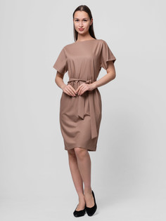 Платье женское Каляев 71341 коричневое 46 RU