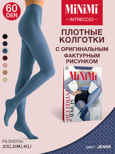 Колготки женские Minimi INTRECCIO 60 синие 4