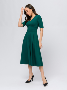Платье женское 1001dress 102219 зеленое 44 RU