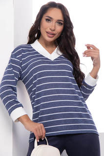 Пуловер женский LT Collection Линдси синий 48 RU