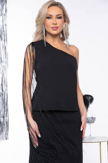 Блуза женская LT Collection Б7991 черная 52 RU