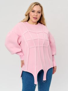 Свитшот женский Smol Knit Wear МВ-П 166 розовый one size