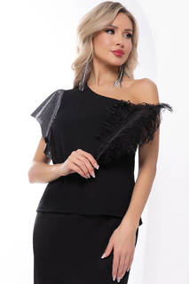 Блуза женская LT Collection Б7992 черная 48 RU