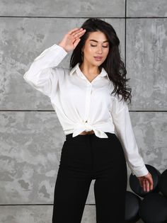 Блуза женская пудра белая 46 RU No Brand