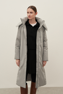 Пуховик-пальто женский Finn Flare FAD11070 серый XS
