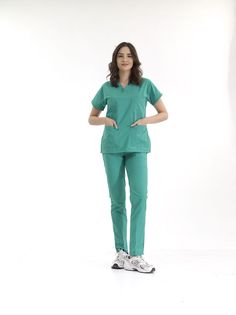 Костюм медицинский женский Cizgimedikal Uniforma YL100 зеленый ХS
