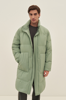 Пальто мужское Finn Flare FAD21010 зеленое 2XL