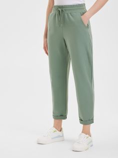 Спортивные брюки женские LAINA S22-W1-751 зеленые 52 RU
