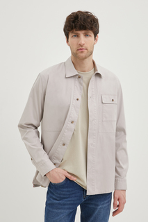 Рубашка мужская Finn Flare FBE21014 серая XL