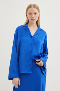 Блуза женская Finn Flare FBE110112 синяя L