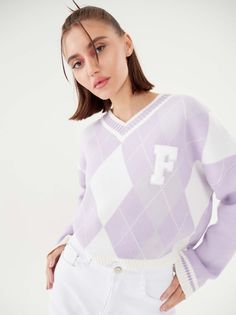 Пуловер женский Feelz Diamonds фиолетовый M