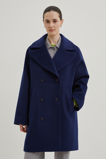 Пальто женское Finn Flare FBE11029 синее XL
