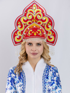 Кокошник Batik Русская Красавица к-24 красный Батик