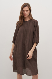 Платье женское Finn Flare FAD110253 коричневое XS