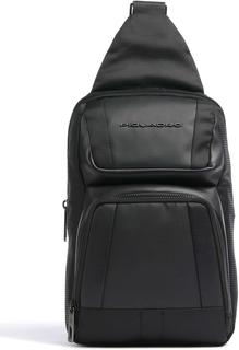 Сумка-слинг мужская Piquadro Mono sling bag for iPad mini in recycled fabric wi черная