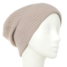 Шапка бини женская Calzetti 5553 бежевая, one size