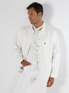 Джинсовая куртка мужская COLINS CL1064458 белая XL