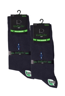 Комплект носков мужских Raffaello #008 из бамбука теплые набор 2 синих 41-44, 2 пары