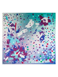 Платок женский Eleganzza SS03-8326 бирюзовый, 86х86 см