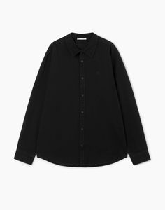 Рубашка мужская Gloria Jeans BWT001540 черная M (48-50)